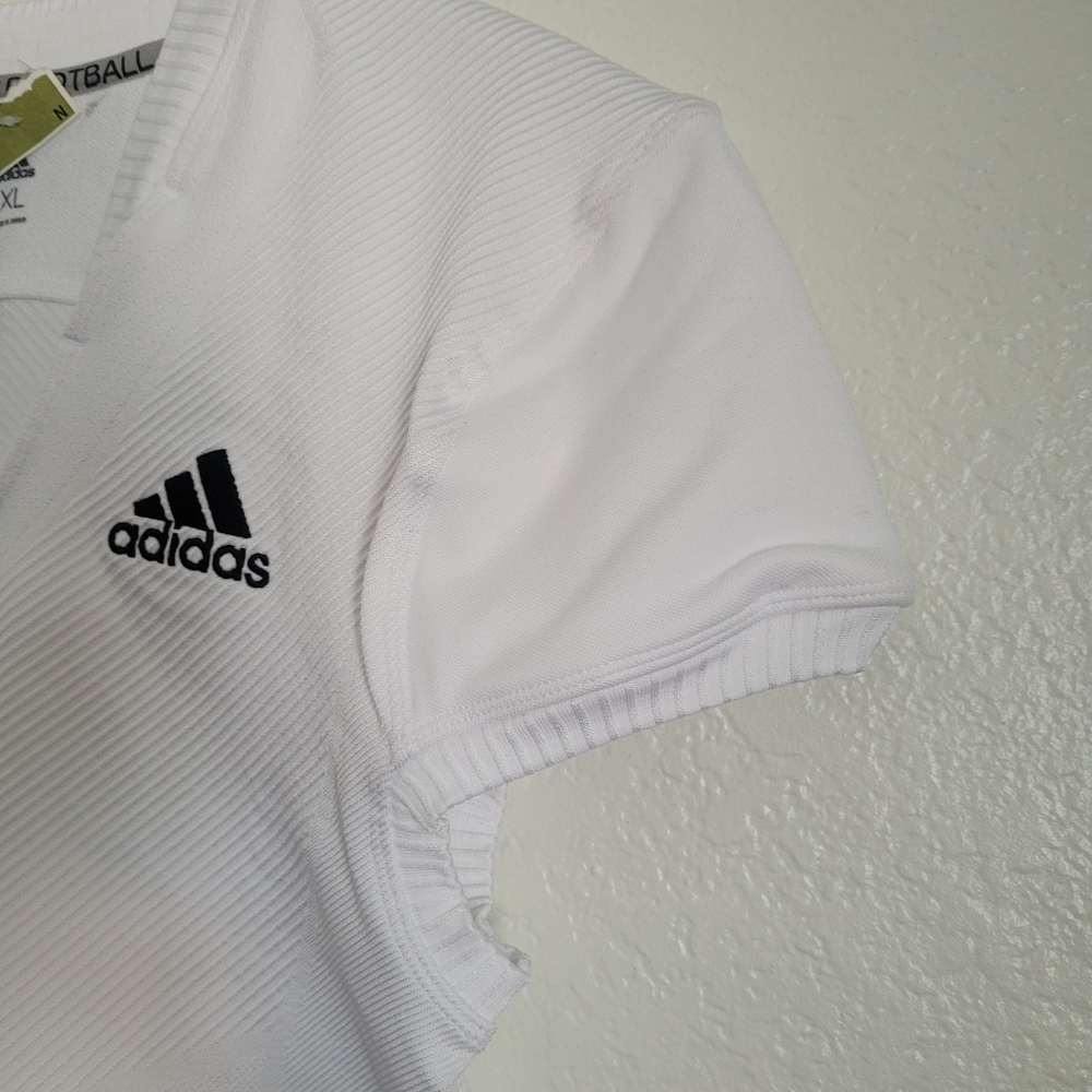 NWT 2 Adidas Football White & Green Techfit Primeknit Climacool Jersey Men’s  XL - Picture 9 of 10